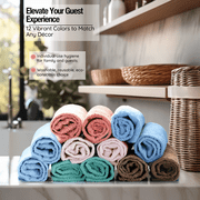 Living Fashions Luxurious Washcloths - Set of 12 - Size 13 x 13 - Absorbent and Soft Cotton Wash Cloth for Body and Face