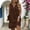 Coffee, variant on Womens Cotton Dress Loose Button Down V-Neck Sleeveless Shift Dresses Casual Summer Knee Length Tank Sundress