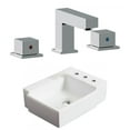 thumbnail image 1 of Imaginations Américaines 16.25-po. W Vessel Set Blanc, 1 of 9
