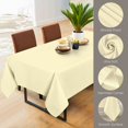 thumbnail image 2 of Utopia Kitchen Rectangle Table Cloth 2 Pack, Tablecloth Machine Washable, Polyester Table Cover for Dining, Buffet Parties, Picnics, Events, Weddings and Restaurants (60x126 Inches, Ivory), 2 of 4