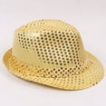 thumbnail image 1 of Gorra de espectáculo de magia para niños adultos, gorra de moda universal con lentejuelas plateadas, gorra de jazz, sombrero de magia de escenario, 1 of 1