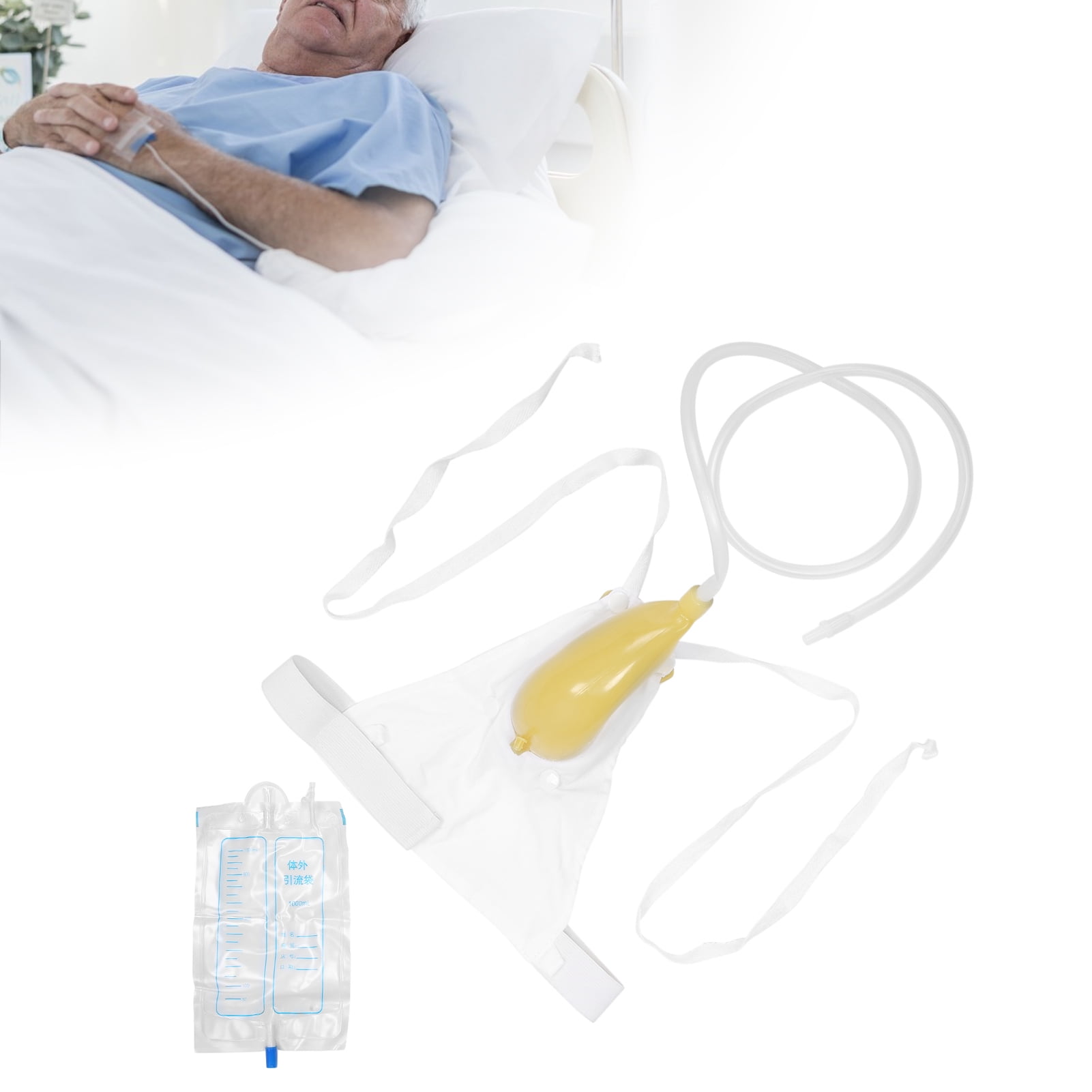 Women / Men Urine Bag, 1000 Ml Urinal Reusable Pee Holder With Collection Urine Bag, Travel