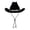 #01D, variant on Women's Western Cowboy Hat Rhinestone Cowboy Cowgirl Hat Glitter Wide Brim Felt Fedora Hats Unisex Rolled up Caps Black One Size