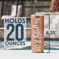 thumbnail image 3 of 80 & Fabulous 20 Oz Stainless Steel Tumbler, 80th Birthday Gifts For Women, 80th Birthday Decorations for Women, 80th Party Supplies For Women Eighty Photo Shoot Prop Return Gift Her, 3 of 3