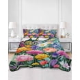 thumbnail image 3 of Watercolor Spring Floral Full Size Down Alternative Comforter, Lightweight Comforter Quilt Bedding Set with Pillow Shams Farmhouse Flowers Colorful All Seasons Bed Comforter Duvet Insert 78"x90", 3 of 7
