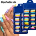 thumbnail image 2 of Uñas postizas profesionales, bailarina larga, acrílica francesa, para decoración de uñas, 18 colores, 100 Uds. Gao Jinjia LED, 2 of 2