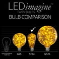 thumbnail image 3 of LEDimagine ST64 Fairy Light Bulb, 50 Gold LED Diodes Inside, Clear Glass Finish, E26 Base, 3 of 4