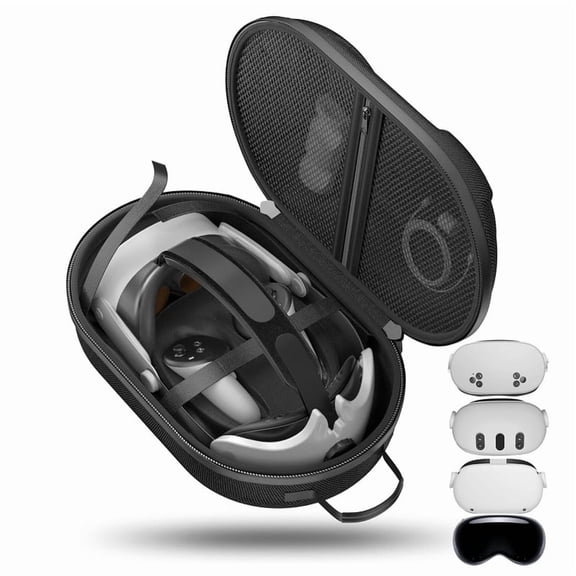 Hard Carrying Case for Meta Quest 3/Quest 3S/Quest 2, Portable Travel Case Compatible with Vision Pro, Storage VR Headset and Accessories
