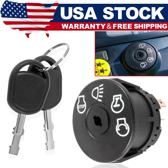 Ignition Switch for John Deere X100 X350 X354 X360 X370 X380 X384 X540 w/2 Keys