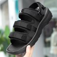 thumbnail image 3 of Sandalias Y Casual Con en La Parte Inferior Engrosada Goma Zapatos Playa Ligeros Y Suaves para Hombres Dos Usos (negro 39), 3 of 9