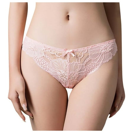 

mishuowoti women s low waist comfortable hollow lace ruffle bow underwear
