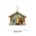 thumbnail image 2 of Nativity Scene Pendant Ornaments, Detailed Christmas Religious Decorations for Xmas Tree, Mantel & Home, Meaningful Jesus Birth Hanging Decor for Holiday & Church Use, 3.15*3.15in, B, 2 of 5