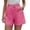 Pink, variant on Audhol Shorts for Women Trendy! Womens Casual Loose Solid Summer Plus Size Pants Pants Elastic Waist Comfy Shorts with Pockets Womens Shorts Black L