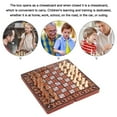 thumbnail image 2 of MesaSe 3 In 1 Folding Wooden International Chess Set Board Game Checkers Backgammon Toy  Gift, 2 of 8