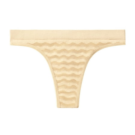 Bigersell Lace Underwear for Women Clearance Women s Cotton Underwear Cheeky Panty Style P-1670 Nylon Brief Panties G String Thong Briefs Mid Waist Women Cheeky Panties Beige S
