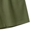thumbnail image 4 of Shorts de Verano para Mujer - Shorts Casuales con Cordón, Cintura Elástica, Pierna Recta para Viaje y Vacaciones Green-a XXL, 4 of 5