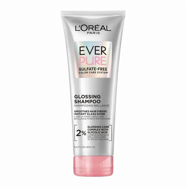 Shampoo L'Oreal Paris ever pure glossing, sin sulfatos, 200 ml