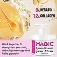 thumbnail image 2 of Magic Hair Repair Mask for Dry Damaged Hair, Keratin + Collagen Treatment Deep Conditioning for Color Treated Hair Bleached Frizzy Split Ends, 2 of 5
