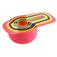 thumbnail image 1 of Tazas medidoras de colores, cuchara medidora de plástico graduada para café, té de la leche, cuchara medidora para hornear, herramientas para el hogar, 6 uds., 1 of 5