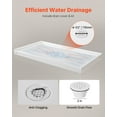 thumbnail image 3 of VEVOR Shower Pan, 60″ L x 32″ W Single Threshold Shower Base,Rectangle Acrylic & PVC Showering Base in White,Slip-Resistant Showering Pan Bases with Drain & Cover for Bathroom,Center Drain Location, 3 of 9