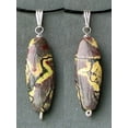 thumbnail image 3 of Gorgeous! Yellow W/Black and Rust Matrix Turquoise Silver Pendant! |2 1/4" Long|, 3 of 4