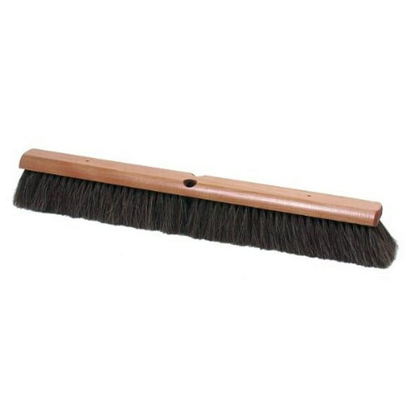 Concrete Broom 24" Natural Horsehair Wide Wood Block