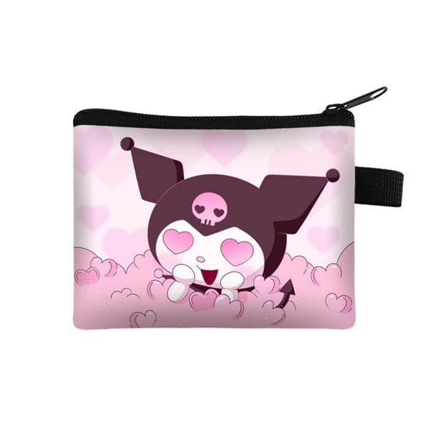 Nuevo monedero kuromi Kuromi transfronterizo, monedero pequeño portátil con dibujos de animales para niños, bolso con cremallera