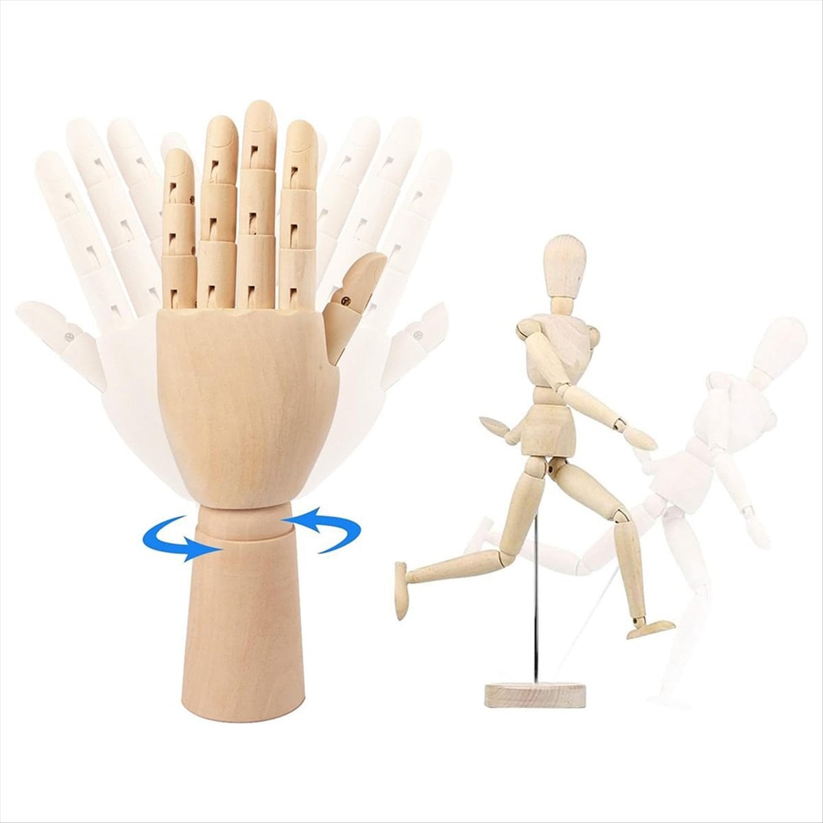 Artists Wooden Drawing Figure Mannequin Human People Dolls Figure Manikin Supplies Stop Motion Figure Kit Drawing Tools