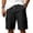Black, variant on Dwelliawo Men Elastic Waist Hiking Shorts Below The Knee Drawstring Pockets Shorts Cotton Relaxed Fit Casual Summer Shorts Royal Blue S