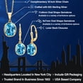 thumbnail image 2 of Gem Stone King 7.60 Ct Oval Swiss Blue Topaz 18K Yellow Gold Plated Silver Pendant and Earrings Jewelry Set, 2 of 5