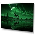 thumbnail image 2 of Designart "Mysterious Emerald Horse" Unicorns Wall Decor, 2 of 7