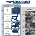 thumbnail image 7 of Pipopa Folding Adirondack Chair with Cup Holder,HDPE All Weather Outdoor Fire Pit Chair for Patio,Poolside,Garden,Blue, 7 of 7