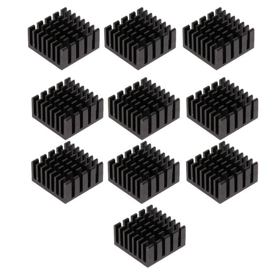 10Pcs Aluminum Heat Sinks 20*20*10mm IC /sink/Black