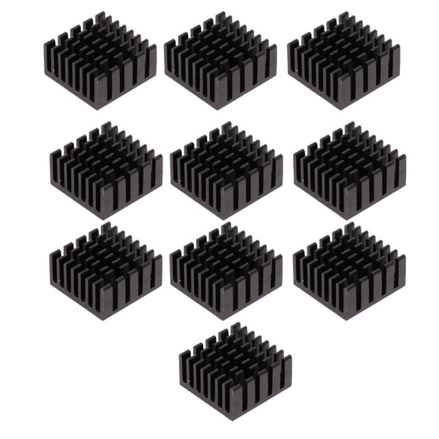 Disipadores De Aluminio 10pcs Calentador De Disipador 20 * 20 * 10m M / Disipador Llevado / Disipador Negro shamjiam Disipador de calor del radiador