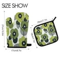 thumbnail image 2 of Yayeee Oven Mitts and Pot Holder Set of 4 Heat Resistant Kitchen Gloves Baking Hot Pad, Gray Floral, 2 of 5