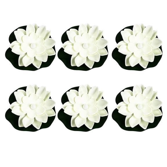 Floating LED Lotus Lights,6 Pieces,Battery Driven Water Floating Lights,Decorative Pool Lighting,for Weddings Anniversaries and Garden Decor