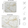 thumbnail image 3 of Marble White Dish Drying Mat 16x18 for Kitchen Golden Grey Marble Dishes Pad Dish Drainer Rack Mats Absorbent Fast Dry Kitchen Accessories, 3 of 7