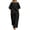 Black(Womens Sets), variant on GUACER Women's Two Piece Sets Oversized Short Sleeve Top and Wide-Leg Pants Set Summer Casual Outfit