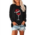 thumbnail image 2 of jsaierl Womens Christmas Sweatshirts Round Neck Long Sleeve Shirts Christmas Glass Graphic Tops Hippie Graphic Blouse Tee Xmas Pullover, 2 of 6
