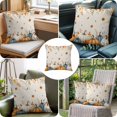 thumbnail image 4 of Throw Pillow Covers, Orange Blue Pumpkins Fall 16x16 Pillow Covers for Couch/Sofa/Bed, Thanksgiving Rustic Maple Leaf Decorative Square Linen Cushion Pillowcase for Home Decor, 4 of 9