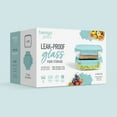 thumbnail image 7 of Bentgo Glass Leak-Proof Food Storage Set - 4-Piece Glass Containers with BPA-Free Airtight Lids, Reusable & Durable for Leftovers & Meal Prep - Microwave, Freezer, Oven & Dishwasher Safe (Soft Aqua), 7 of 7
