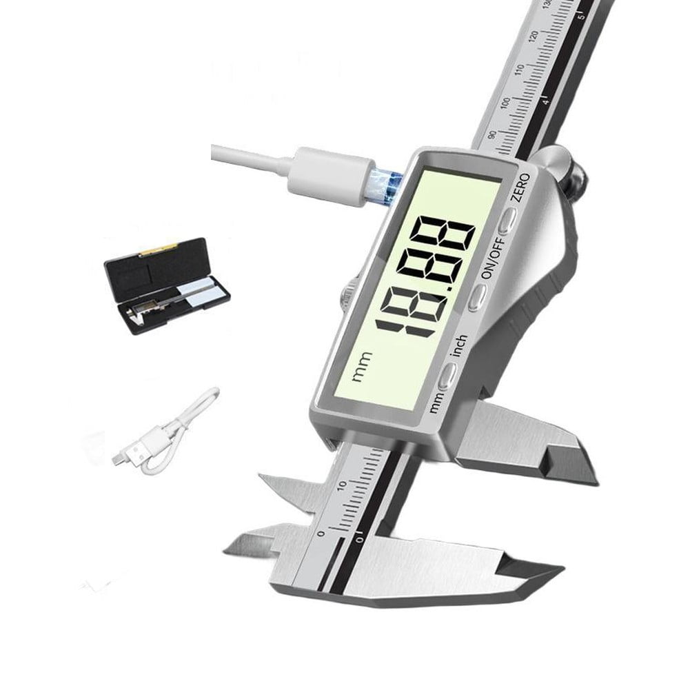 Rechargeable Digital Vernier Caliper: High for Precision Measurements with USB-C