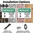 (2 Pack) Safety Shower And Eye Wash Station With Symbol OSHA Emergency ...