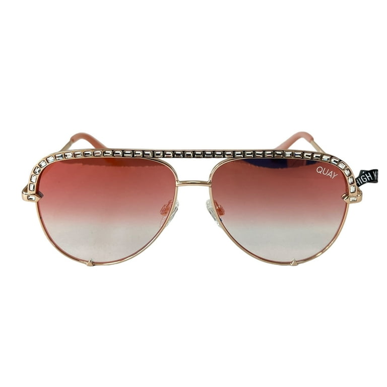 Bling Guess Pilot Sunglasses Quay Australia Unisex High Key Mini