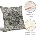 thumbnail image 3 of Black White Grey Ethnic Boho Pillow Covers 20X20 Inch Bohemian Carpet Vintage Gray Floral Pillow Cases Southwestern Throw Pillows Set of 2 Home Decor for Living Room Bedroom Outdoor Cushion, 3 of 6