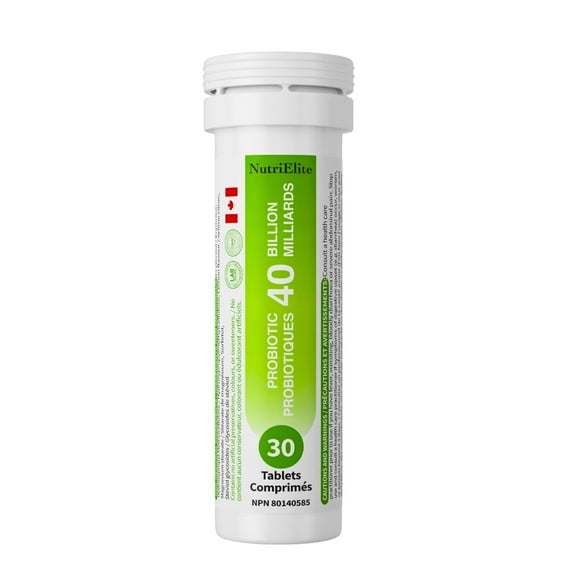 Nutri Elite Complexe Probiotique 40 Milliards d'UFC avec 3 Souches – Soutient la Santé Digestive et Immunitaire