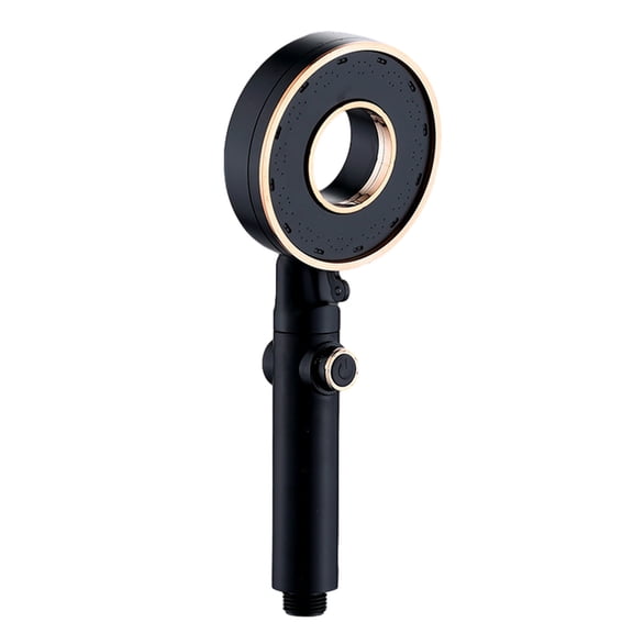 Penmahua High Pressure Large Rainfall Shower Head With 3 Spray Modes And One-Touch Water Stop Function For Strong Water Flow Black