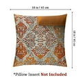 thumbnail image 4 of nygtbtfer Fall Pillow Covers , Orange and Cream Ethnic Design Outdoor Decorative Throw Pillows for Couch, Carpet Pattern Decor Cushion Cover 2 Pcs Linen Pillowcase for Bed Car Safa White, 4 of 7