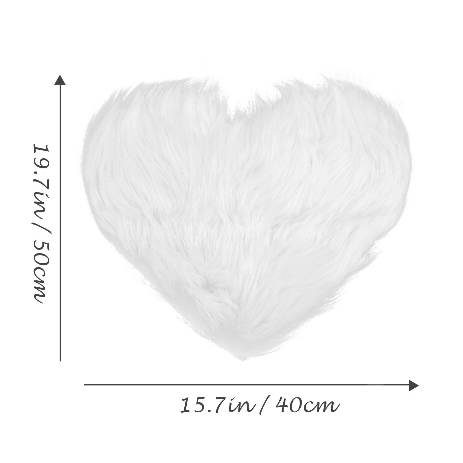 Faux Fur Chair Pad Tea Table Carpet Bed Side Imitation Wool Heart Floor