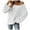 White, variant on Women's Sweater Solid Off Shoulder Long Sleeve Shirts Casual Loose Fit Knitted Fall Winter Clothes